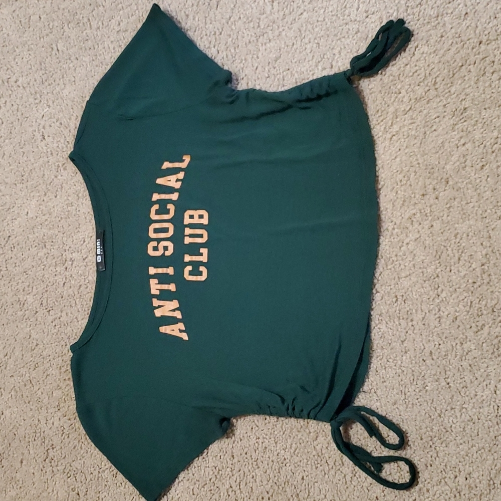 Green crop top